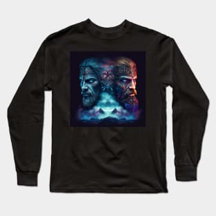 The Adventures of Synapse and Bloodblade Valheim Portraits Long Sleeve T-Shirt